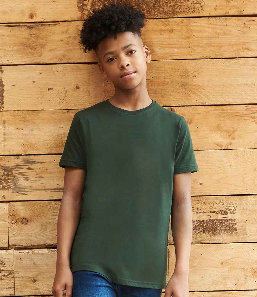 Ecologie Kids Cascades Organic T-Shirt in Bottle Green by Ecologie — Custom branded clothing by Print Press, featuring premium embroidery produced in our specialist print lab in the UK.