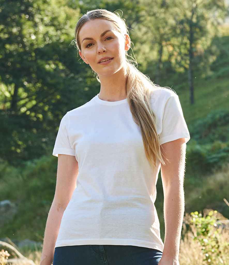 Ecologie Ladies Cascades Organic T-Shirt in Arctic White by Ecologie — Custom branded clothing by Print Press, featuring premium embroidery produced in our specialist print lab in the UK.