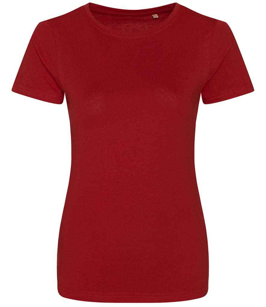 Ecologie Ladies Cascades Organic T-Shirt in Fire Red by Ecologie — Custom branded clothing by Print Press, featuring premium embroidery produced in our specialist print lab in the UK.