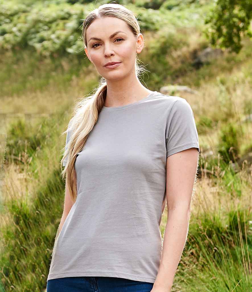 Ecologie Ladies Cascades Organic T-Shirt in Heather Grey by Ecologie — Custom branded clothing by Print Press, featuring premium embroidery produced in our specialist print lab in the UK.