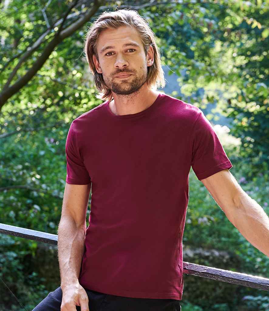 Ecologie Cascades Organic T-Shirt in Burgundy by Ecologie — Custom branded clothing by Print Press, featuring premium embroidery produced in our specialist print lab in the UK.