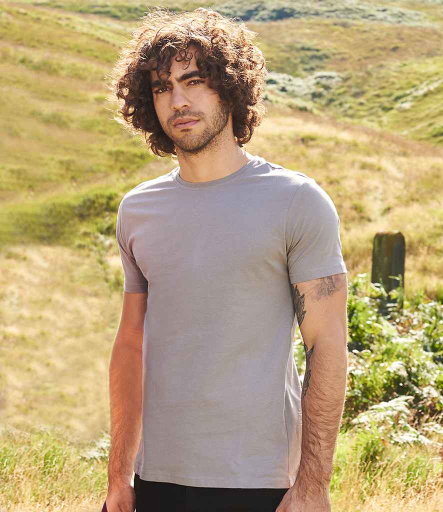 Ecologie Cascades Organic T-Shirt in Heather Grey by Ecologie — Custom branded clothing by Print Press, featuring premium embroidery produced in our specialist print lab in the UK.