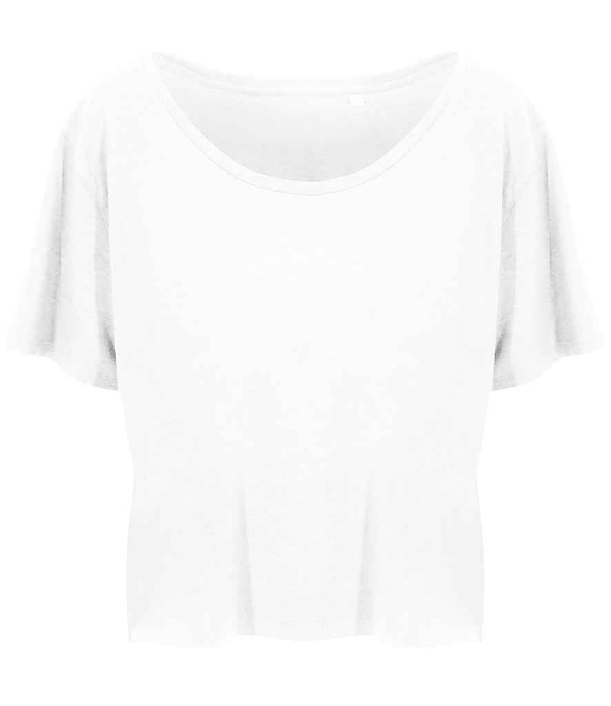 Ecologie Ladies Daintree EcoViscose Cropped T-Shirt in Arctic White by Ecologie — Custom branded clothing by Print Press, featuring premium embroidery produced in our specialist print lab in the UK.