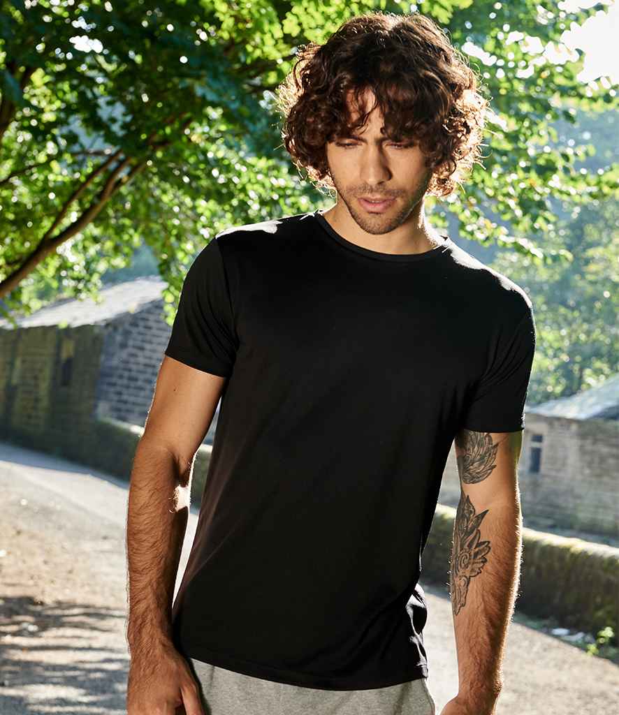Ecologie Ambaro Recycled Sports T-Shirt in Jet Black by Ecologie — Custom branded clothing by Print Press, featuring premium embroidery produced in our specialist print lab in the UK.
