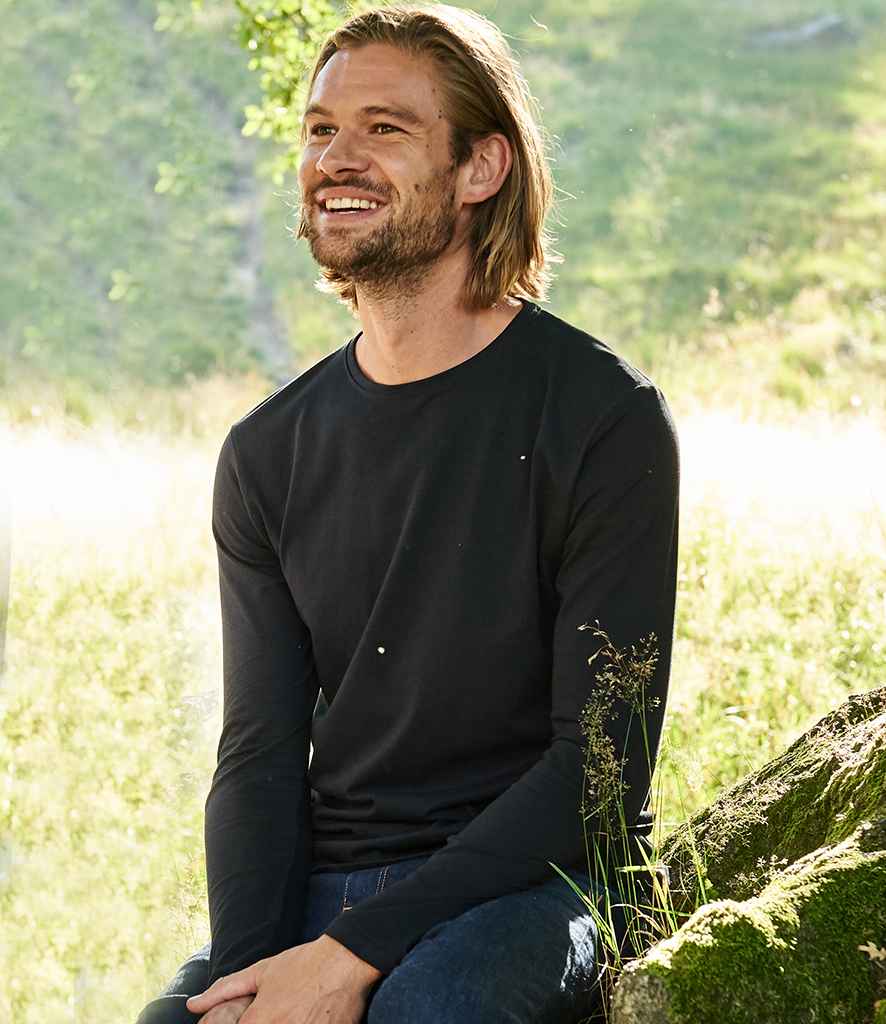 Ecologie Erawan Organic Long Sleeve T-Shirt in Jet Black by Ecologie — Custom branded clothing by Print Press, featuring premium embroidery produced in our specialist print lab in the UK.