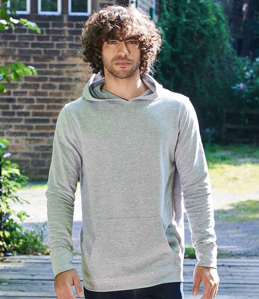 Ecologie Corcovado Organic Hoodie in Heather Grey by Ecologie — Custom branded clothing by Print Press, featuring premium embroidery produced in our specialist print lab in the UK.