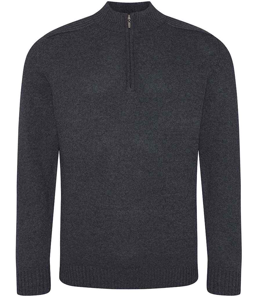 Ecologie Unisex Wakhan Zip Neck Sustainable Sweater in Charcoal by Ecologie — Custom branded clothing by Print Press, featuring premium embroidery produced in our specialist print lab in the UK.