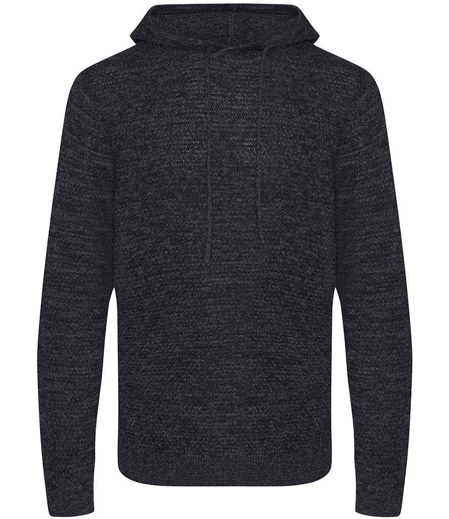 Ecologie Unisex Iguazu Sustainable Knitted Hoodie in Charcoal Black by Ecologie — Custom branded clothing by Print Press, featuring premium embroidery produced in our specialist print lab in the UK.