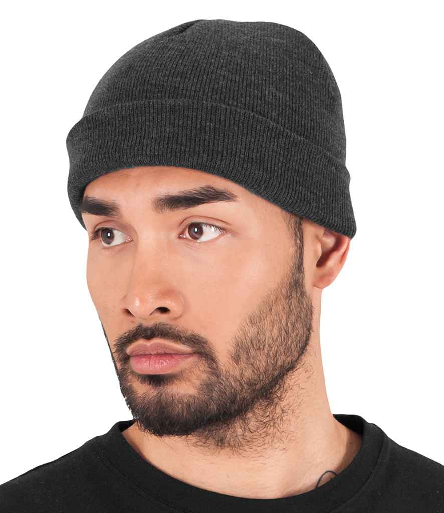 Flexfit Heavyweight Beanie in ONE Charcoal by Flexfit — Custom branded clothing by Print Press, featuring premium embroidery produced in our specialist print lab in the UK.