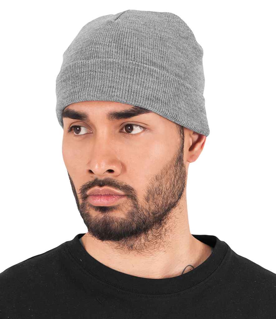Flexfit Heavyweight Beanie in ONE Heather Grey by Flexfit — Custom branded clothing by Print Press, featuring premium embroidery produced in our specialist print lab in the UK.