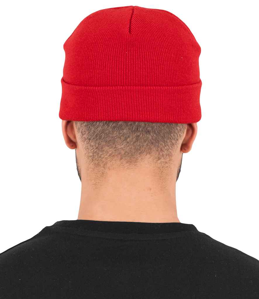 Flexfit Heavyweight Beanie in ONE Red by Flexfit — Custom branded clothing by Print Press, featuring premium embroidery produced in our specialist print lab in the UK.