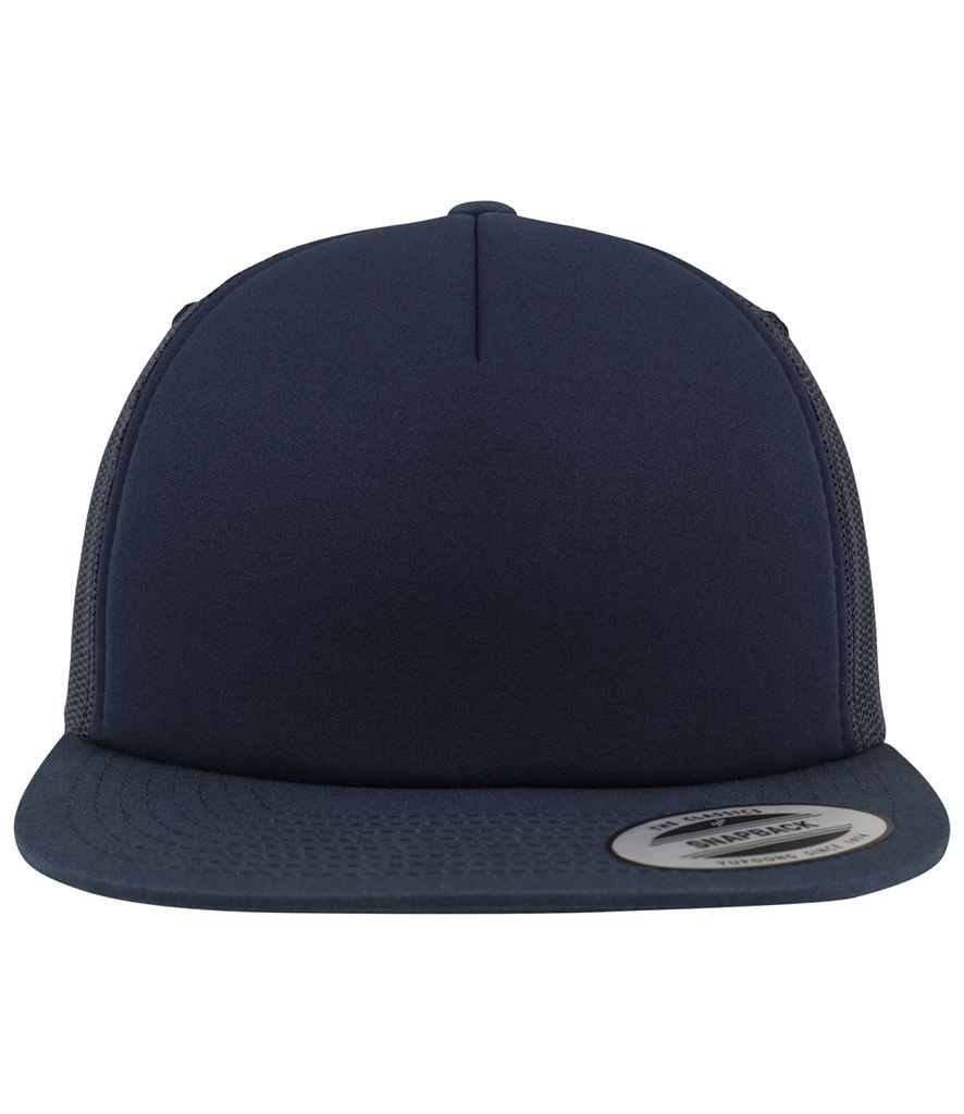 Flexfit Foam Trucker Cap FF in ONE Navy by Flexfit — Custom branded clothing by Print Press, featuring premium embroidery produced in our specialist print lab in the UK.