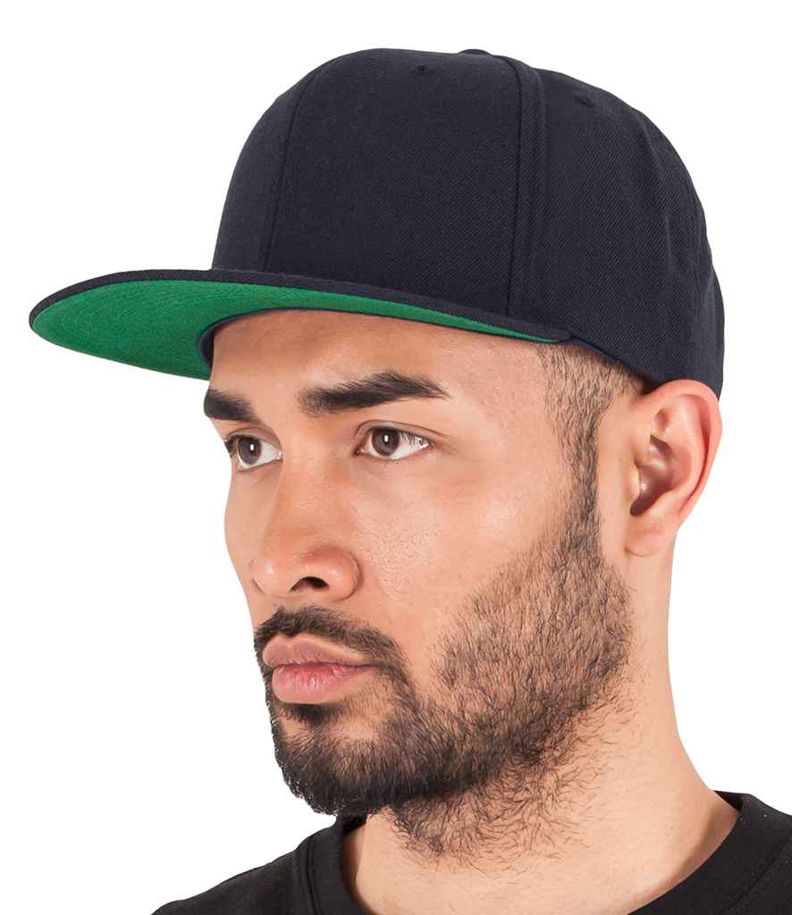 Flexfit Classic Snapback Cap in ONE Dark Navy by Flexfit — Custom branded clothing by Print Press, featuring premium embroidery produced in our specialist print lab in the UK.