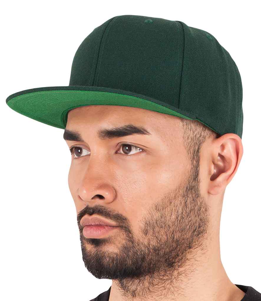 Flexfit Classic Snapback Cap in ONE Spruce Green by Flexfit — Custom branded clothing by Print Press, featuring premium embroidery produced in our specialist print lab in the UK.