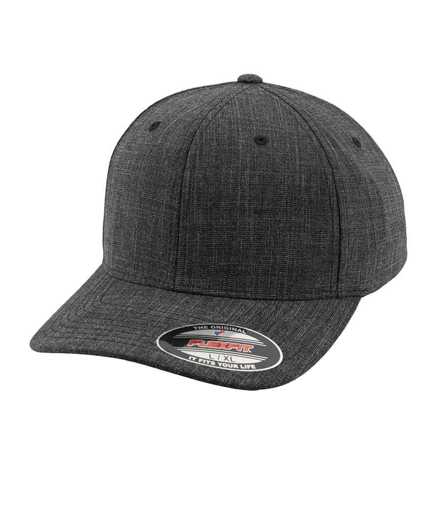 Flexfit Fine Melange Cap in by Flexfit — Custom branded clothing by Print Press, featuring premium embroidery produced in our specialist print lab in the UK.