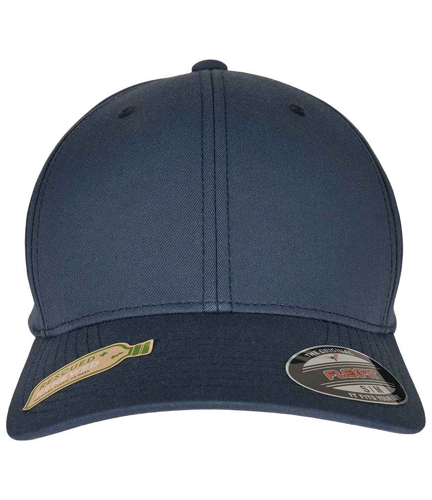 Flexfit Recycled Polyester Cap in by Flexfit — Custom branded clothing by Print Press, featuring premium embroidery produced in our specialist print lab in the UK.