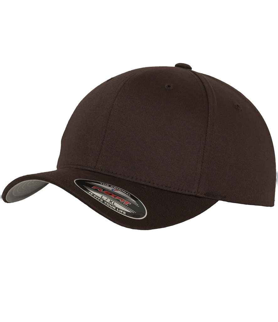 Flexfit Wooly Combed Cap in Brown by Flexfit — Custom branded clothing by Print Press, featuring premium embroidery produced in our specialist print lab in the UK.