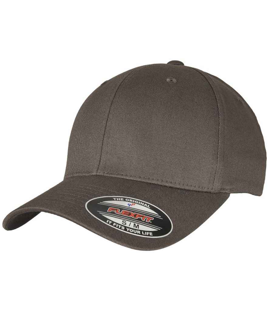 Flexfit Wooly Combed Cap in Dark Grey Dark Grey by Flexfit — Custom branded clothing by Print Press, featuring premium embroidery produced in our specialist print lab in the UK.