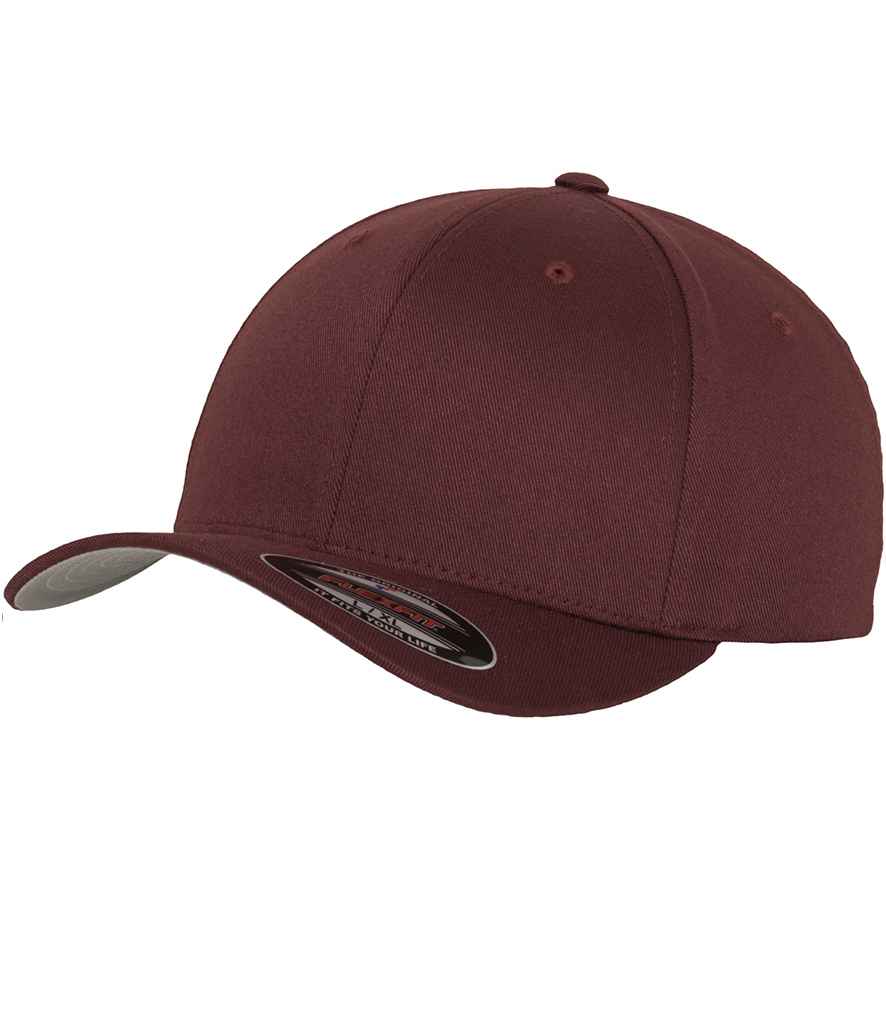 Flexfit Wooly Combed Cap in Maroon by Flexfit — Custom branded clothing by Print Press, featuring premium embroidery produced in our specialist print lab in the UK.