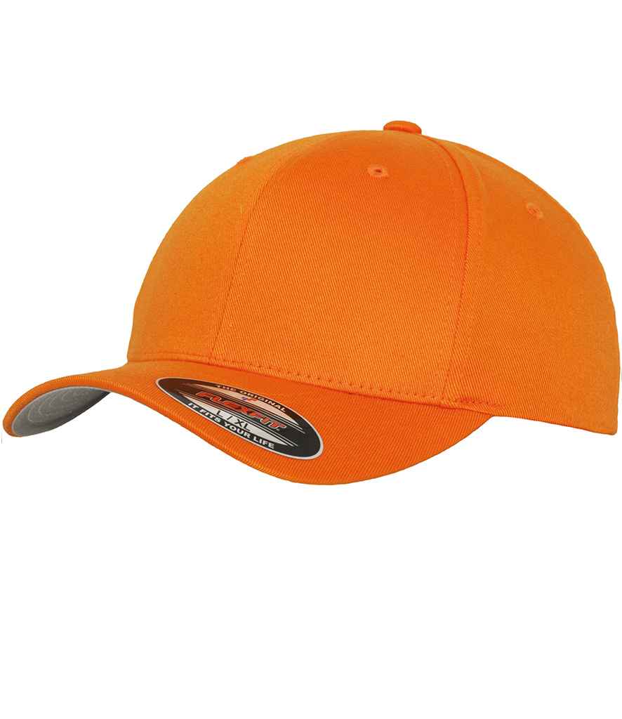 Flexfit Wooly Combed Cap in Orange by Flexfit — Custom branded clothing by Print Press, featuring premium embroidery produced in our specialist print lab in the UK.