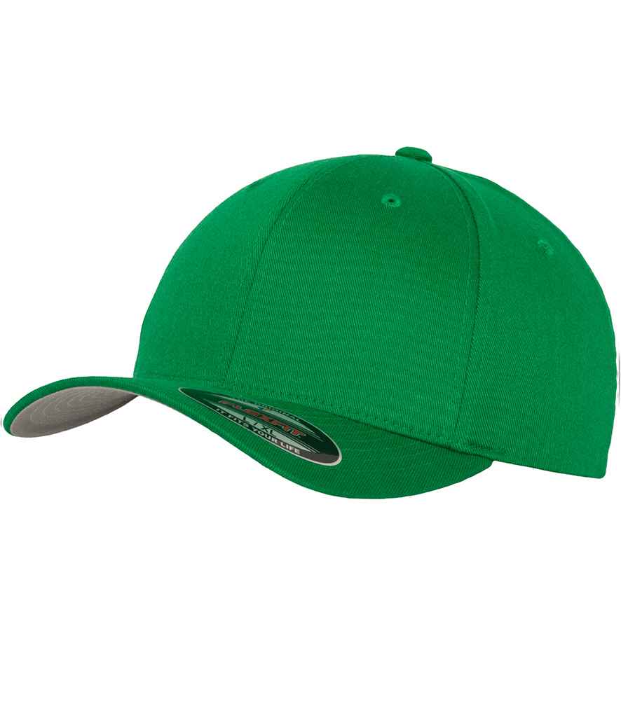 Flexfit Wooly Combed Cap in Pepper Green by Flexfit — Custom branded clothing by Print Press, featuring premium embroidery produced in our specialist print lab in the UK.