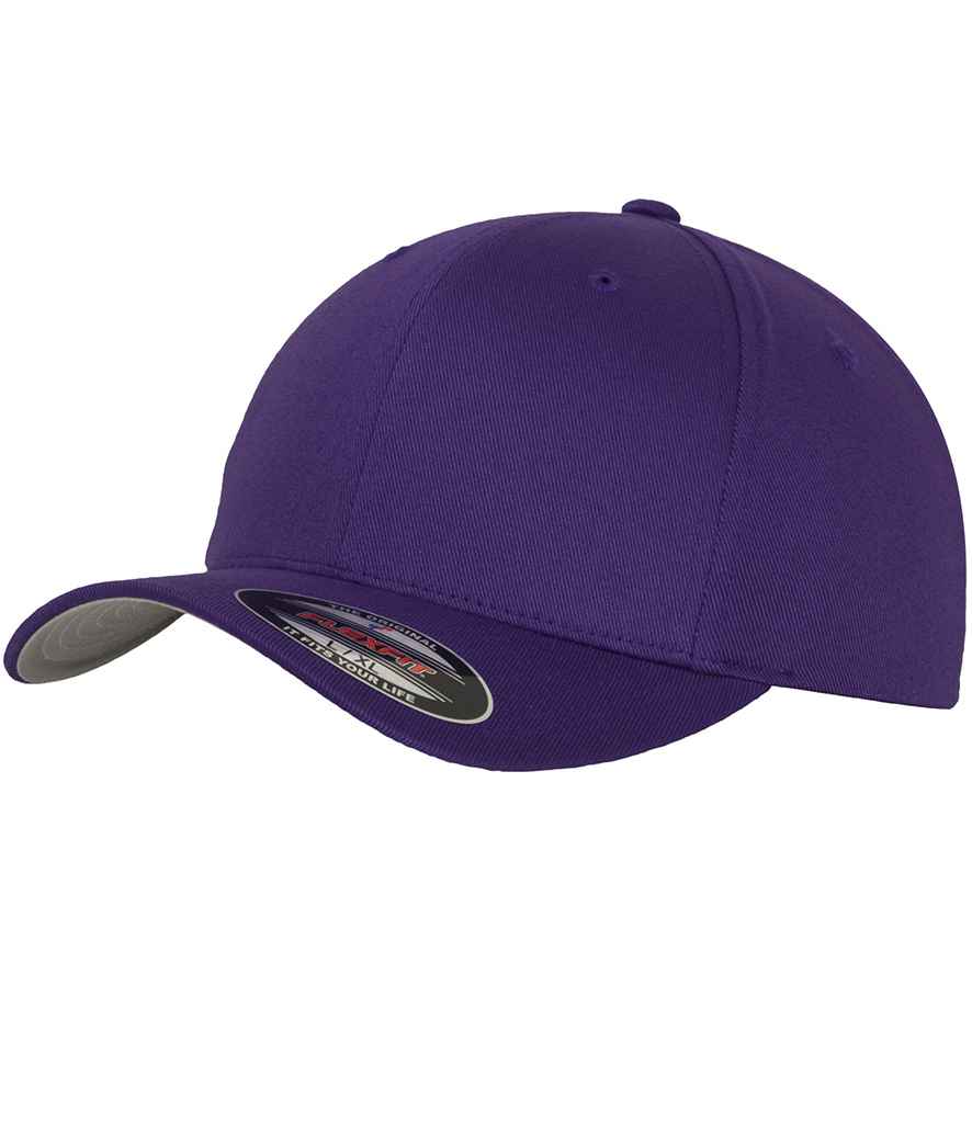 Flexfit Wooly Combed Cap in Purple by Flexfit — Custom branded clothing by Print Press, featuring premium embroidery produced in our specialist print lab in the UK.