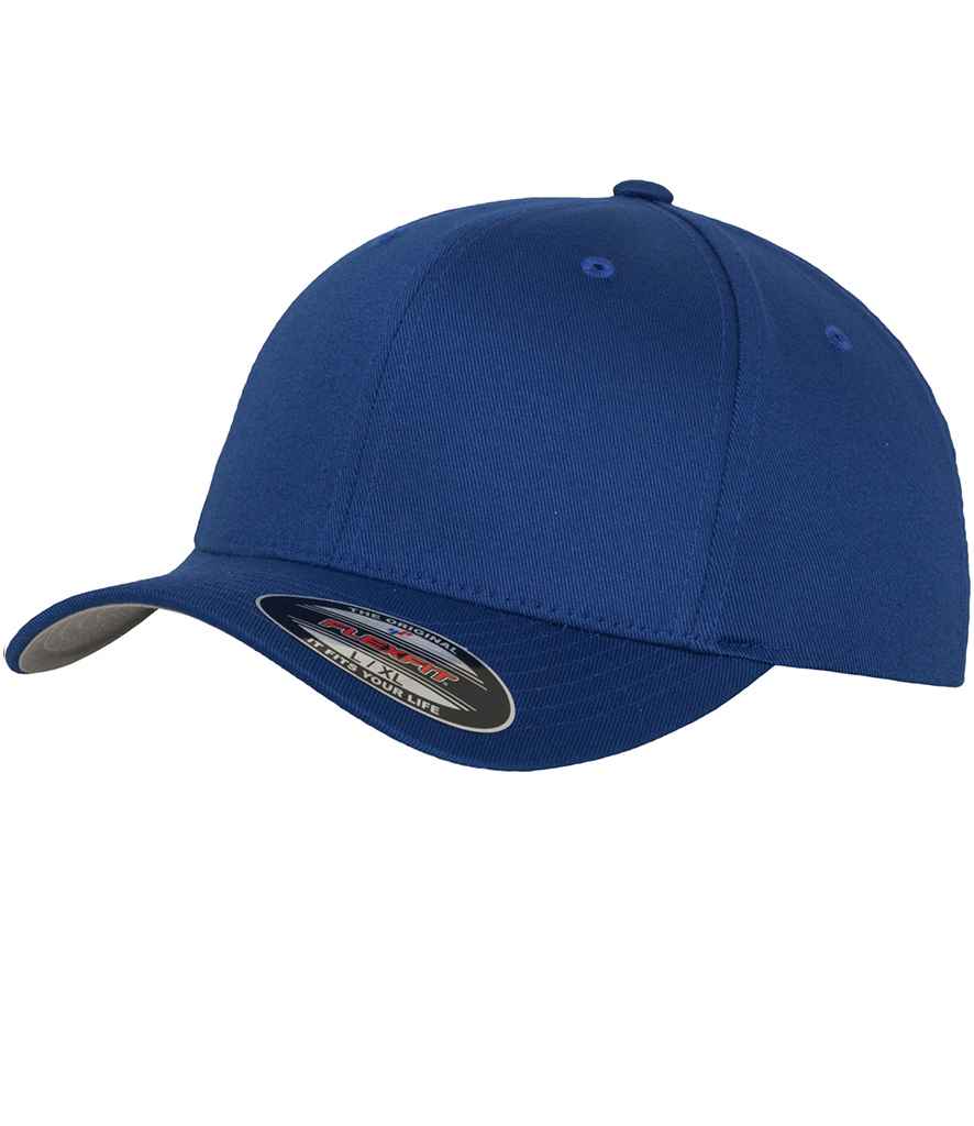 Flexfit Wooly Combed Cap in Royal Blue by Flexfit — Custom branded clothing by Print Press, featuring premium embroidery produced in our specialist print lab in the UK.