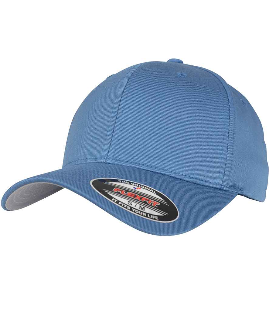 Flexfit Wooly Combed Cap in Slate Blue by Flexfit — Custom branded clothing by Print Press, featuring premium embroidery produced in our specialist print lab in the UK.
