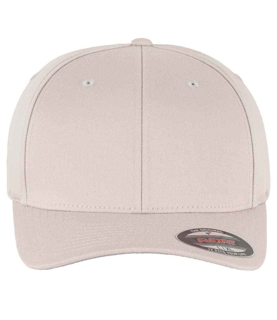 Flexfit Wooly Combed Cap in Stone by Flexfit — Custom branded clothing by Print Press, featuring premium embroidery produced in our specialist print lab in the UK.