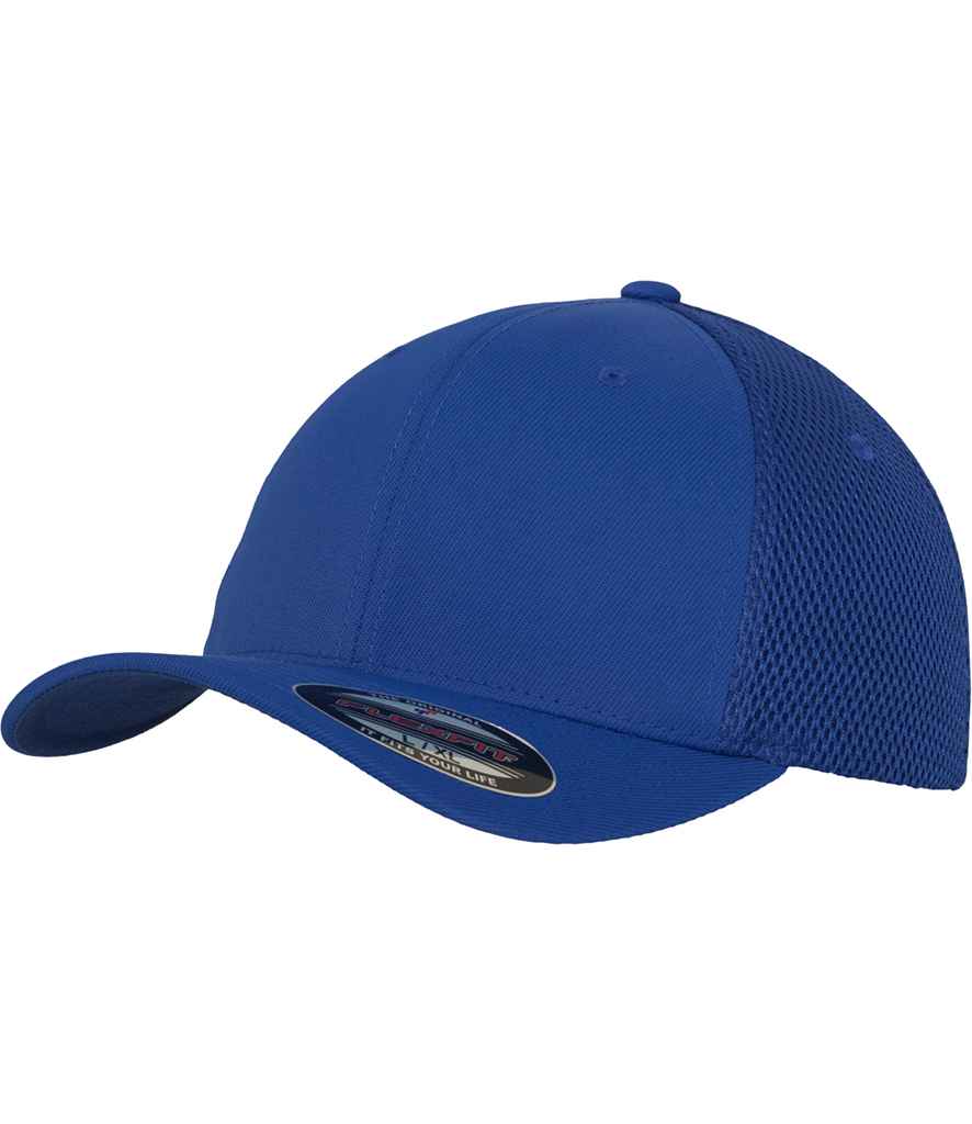 Flexfit Tactel Mesh Cap in Royal Blue by Flexfit — Custom branded clothing by Print Press, featuring premium embroidery produced in our specialist print lab in the UK.