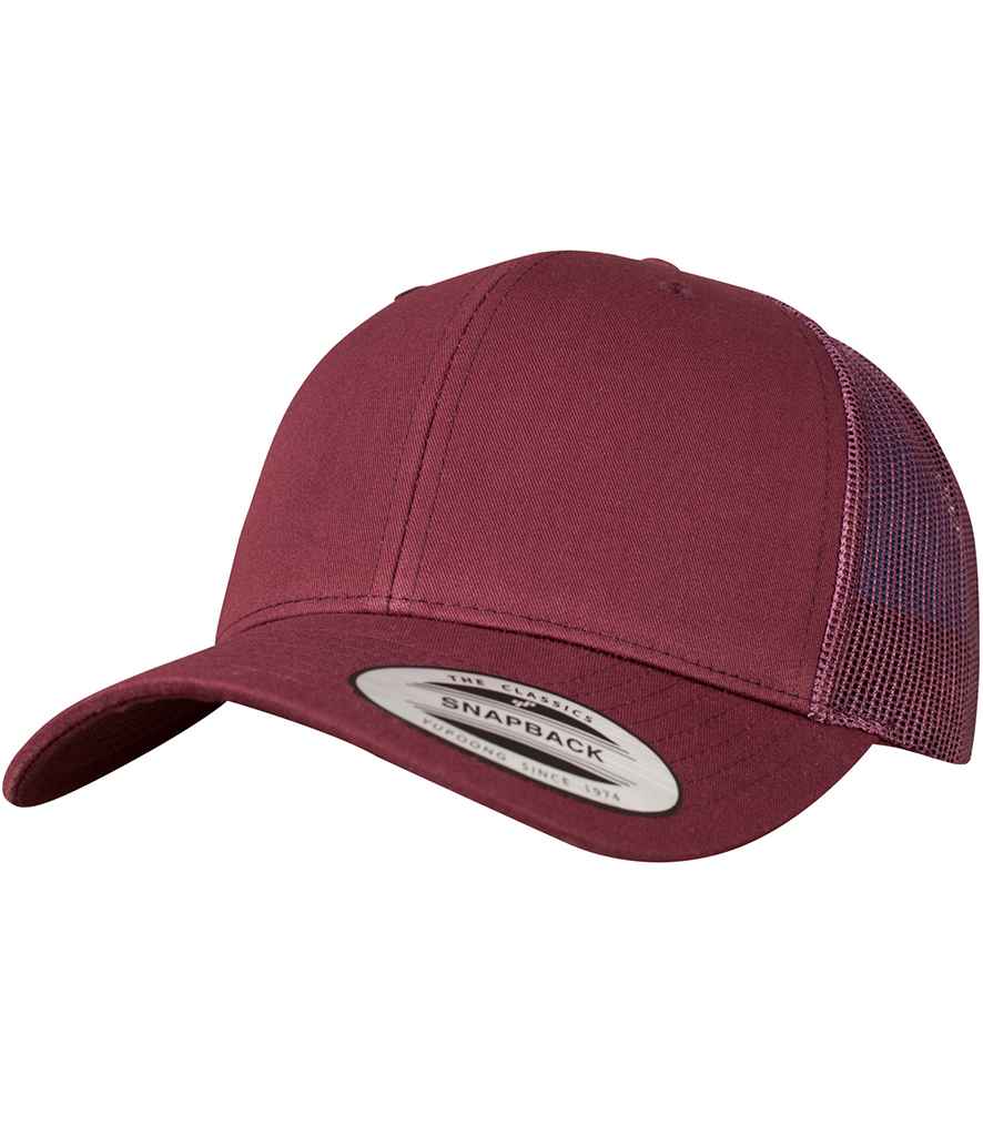 Flexfit Retro Trucker Cap in ONE Maroon by Flexfit — Custom branded clothing by Print Press, featuring premium embroidery produced in our specialist print lab in the UK.
