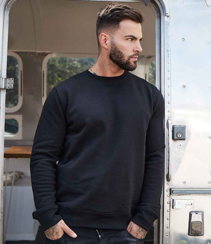 Original FNB Unisex Organic Sweatshirt in Black by Original FNB — Custom branded clothing by Print Press, featuring premium embroidery produced in our specialist print lab in the UK.