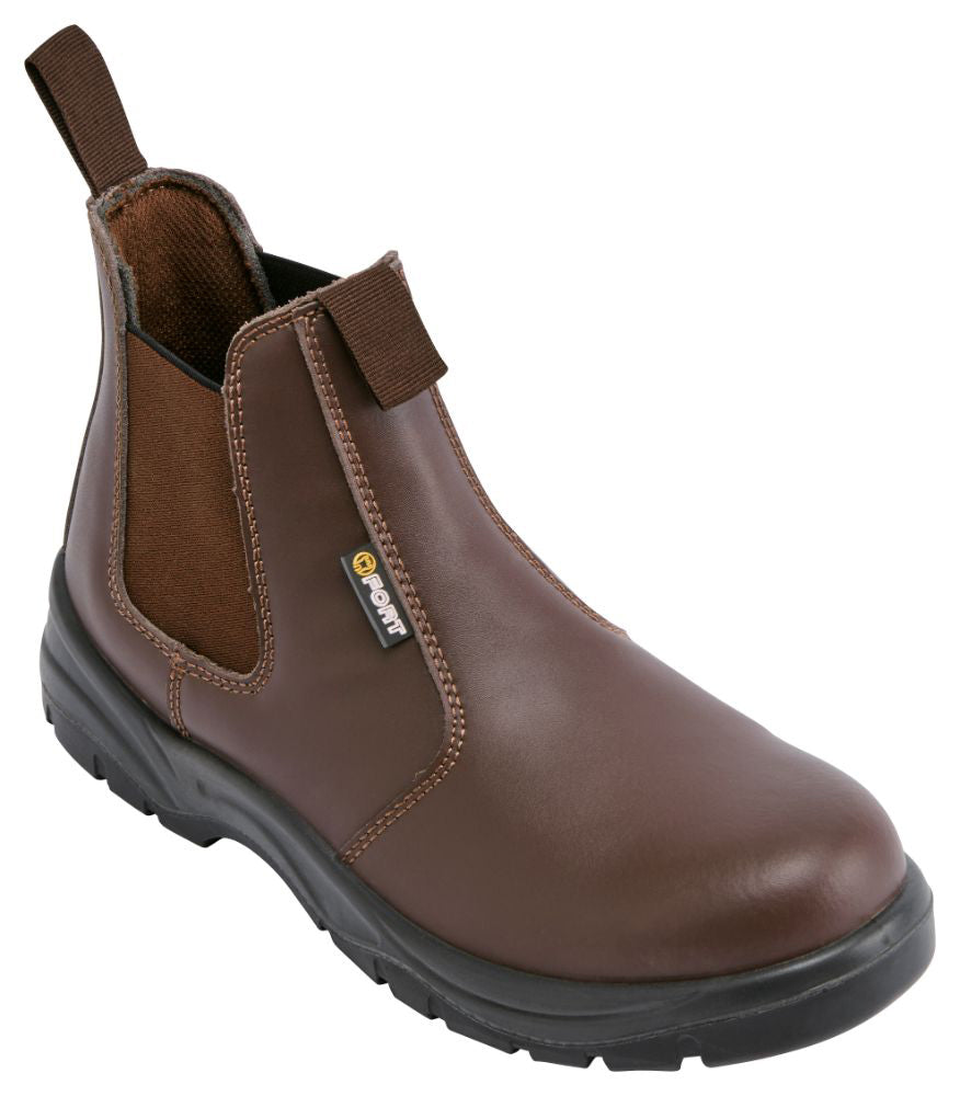 Fort Nelson Safety Boot in BROWN by FORT FOOTWEAR — Custom branded clothing by Print Press, featuring premium embroidery produced in our specialist print lab in the UK.
