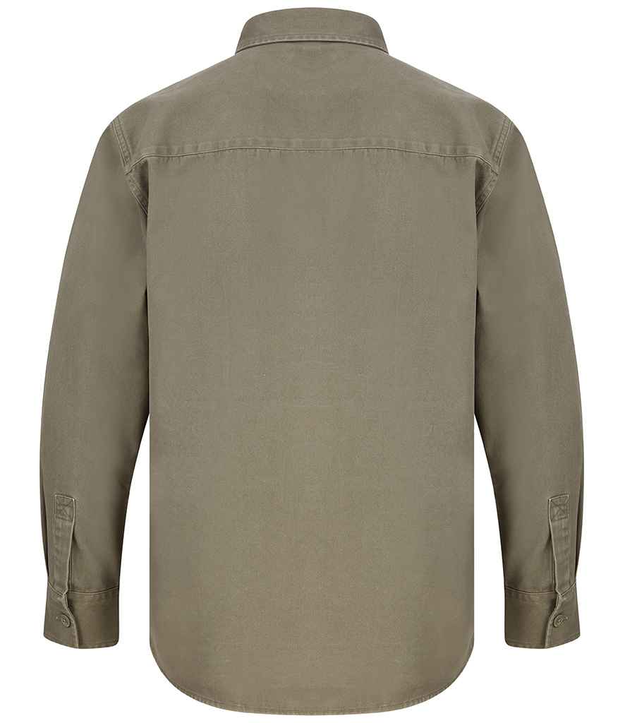 Front Row Drill Overshirt in by Front Row — Custom branded clothing by Print Press, featuring premium embroidery produced in our specialist print lab in the UK.