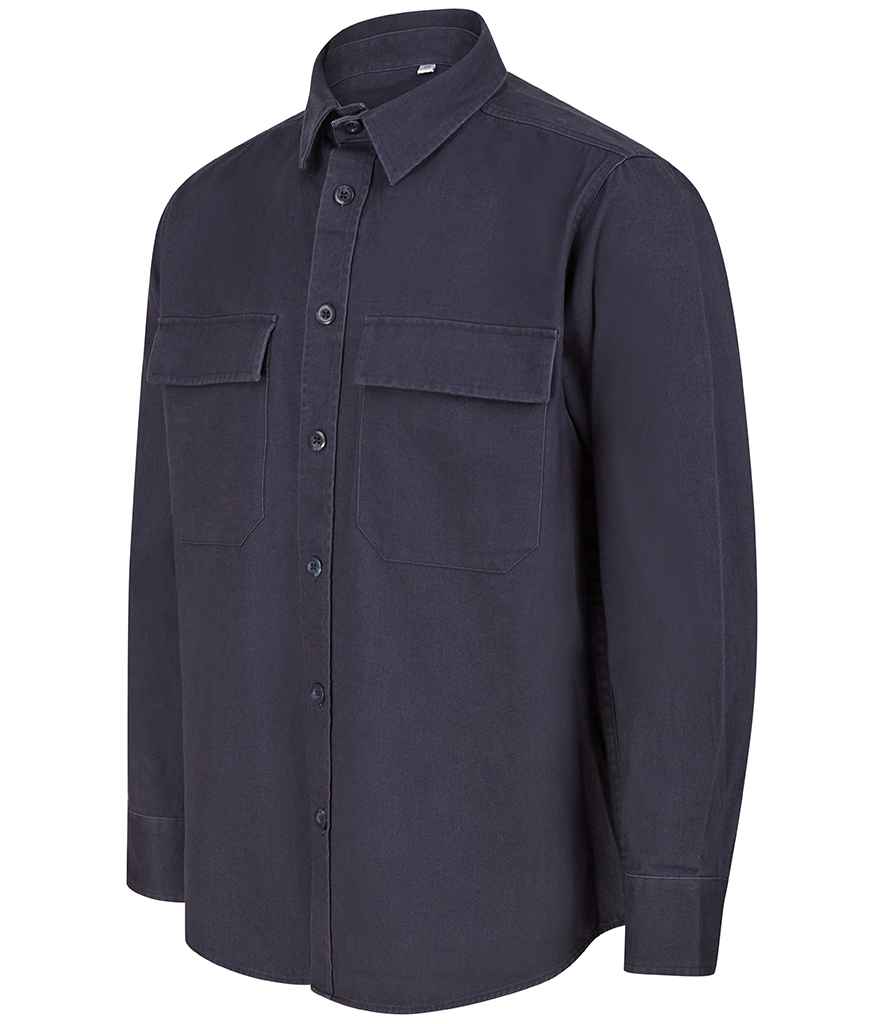 Front Row Drill Overshirt in by Front Row — Custom branded clothing by Print Press, featuring premium embroidery produced in our specialist print lab in the UK.