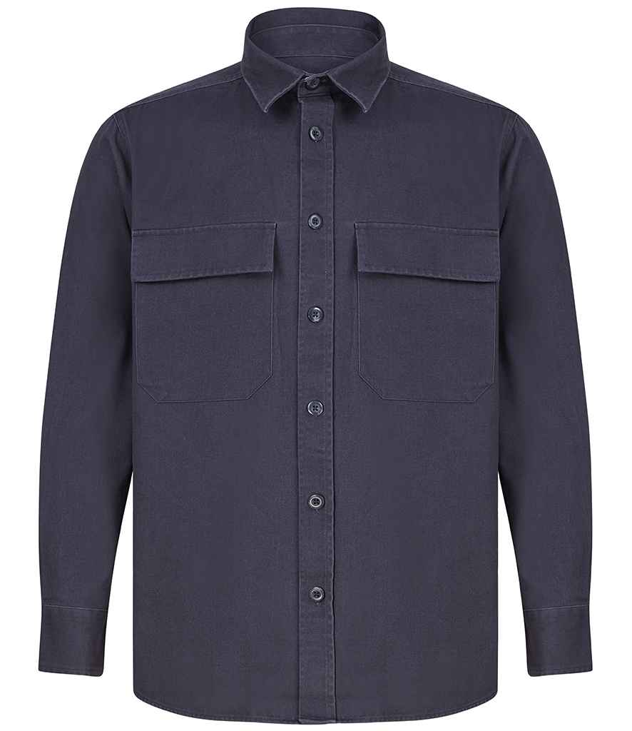 Front Row Drill Overshirt in by Front Row — Custom branded clothing by Print Press, featuring premium embroidery produced in our specialist print lab in the UK.