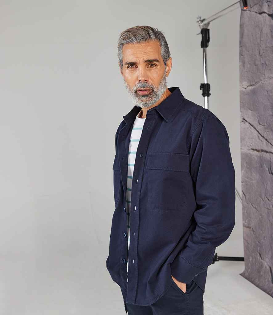 Front Row Drill Overshirt in by Front Row — Custom branded clothing by Print Press, featuring premium embroidery produced in our specialist print lab in the UK.