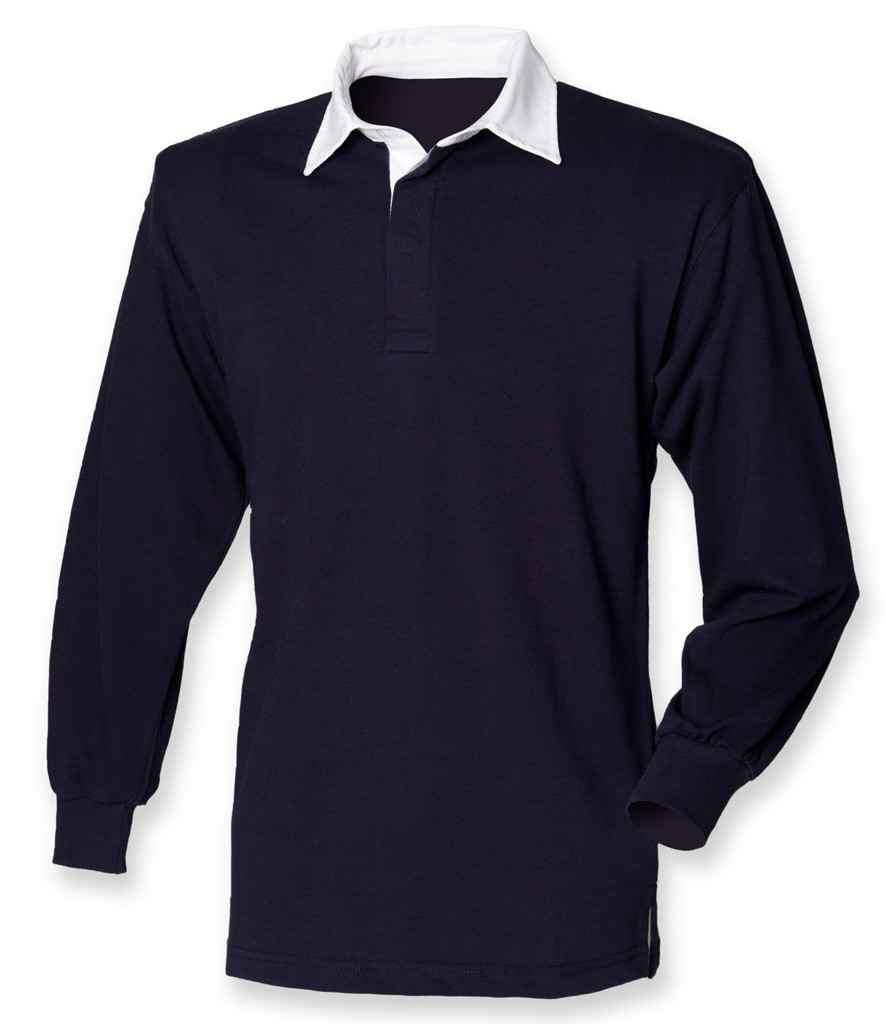 Front Row Classic Rugby Shirt in by Front Row — Custom branded clothing by Print Press, featuring premium embroidery produced in our specialist print lab in the UK.