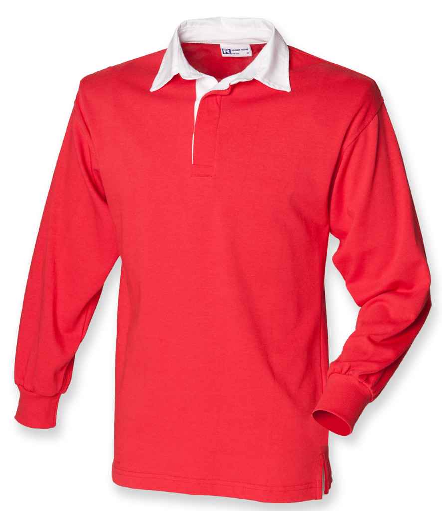 Front Row Classic Rugby Shirt in by Front Row — Custom branded clothing by Print Press, featuring premium embroidery produced in our specialist print lab in the UK.