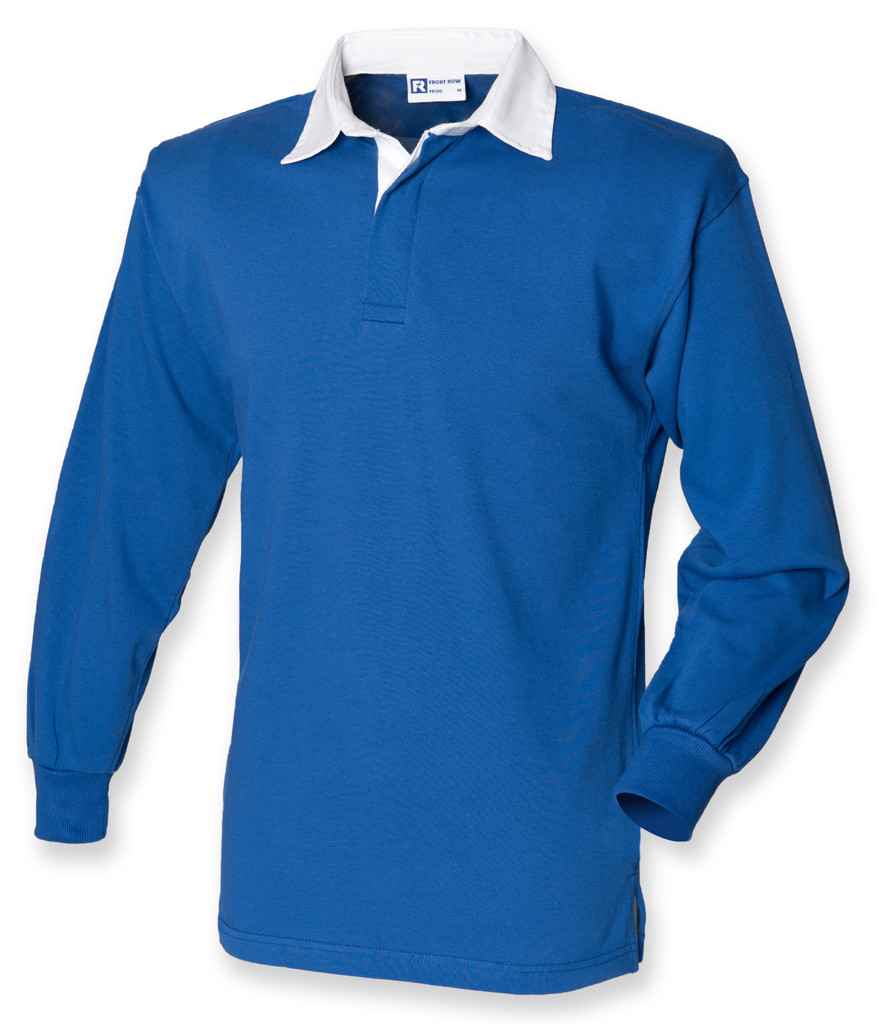 Front Row Classic Rugby Shirt in by Front Row — Custom branded clothing by Print Press, featuring premium embroidery produced in our specialist print lab in the UK.