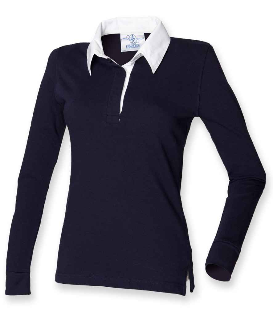 Front Row Ladies Classic Rugby Shirt in by Front Row — Custom branded clothing by Print Press, featuring premium embroidery produced in our specialist print lab in the UK.