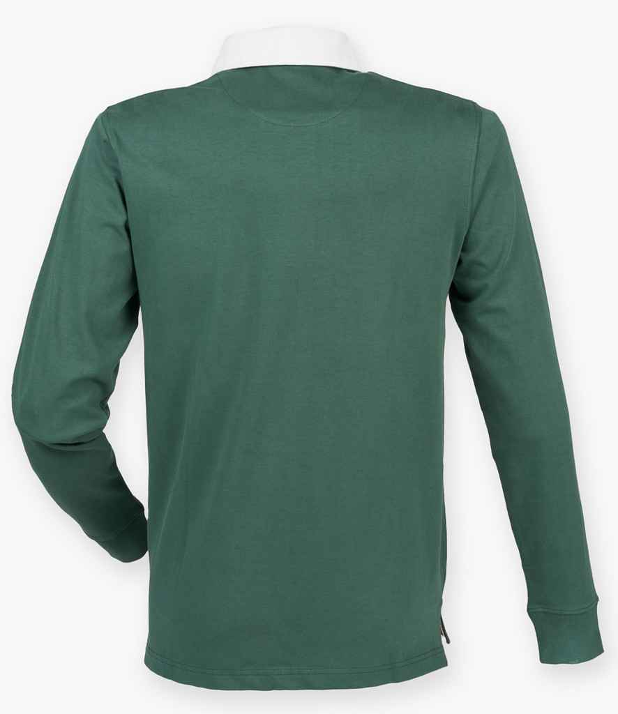 Front Row Premium Superfit Rugby Shirt in by Front Row — Custom branded clothing by Print Press, featuring premium embroidery produced in our specialist print lab in the UK.