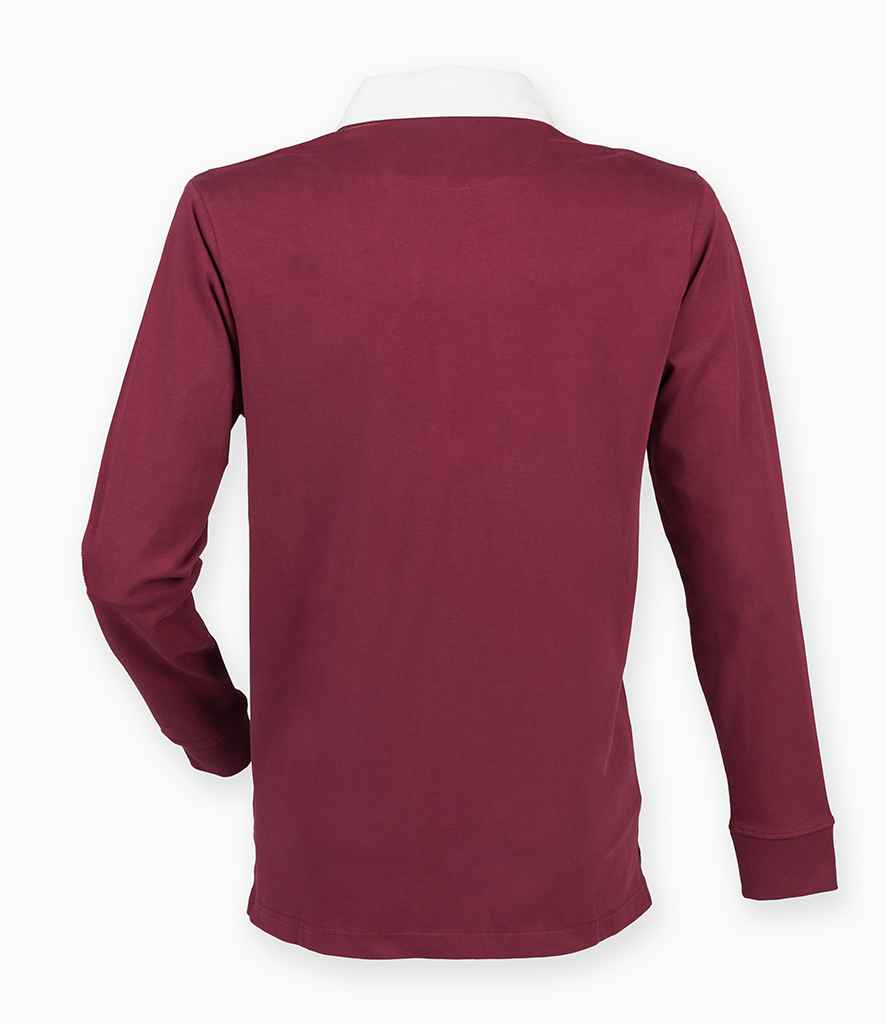Front Row Premium Superfit Rugby Shirt in by Front Row — Custom branded clothing by Print Press, featuring premium embroidery produced in our specialist print lab in the UK.