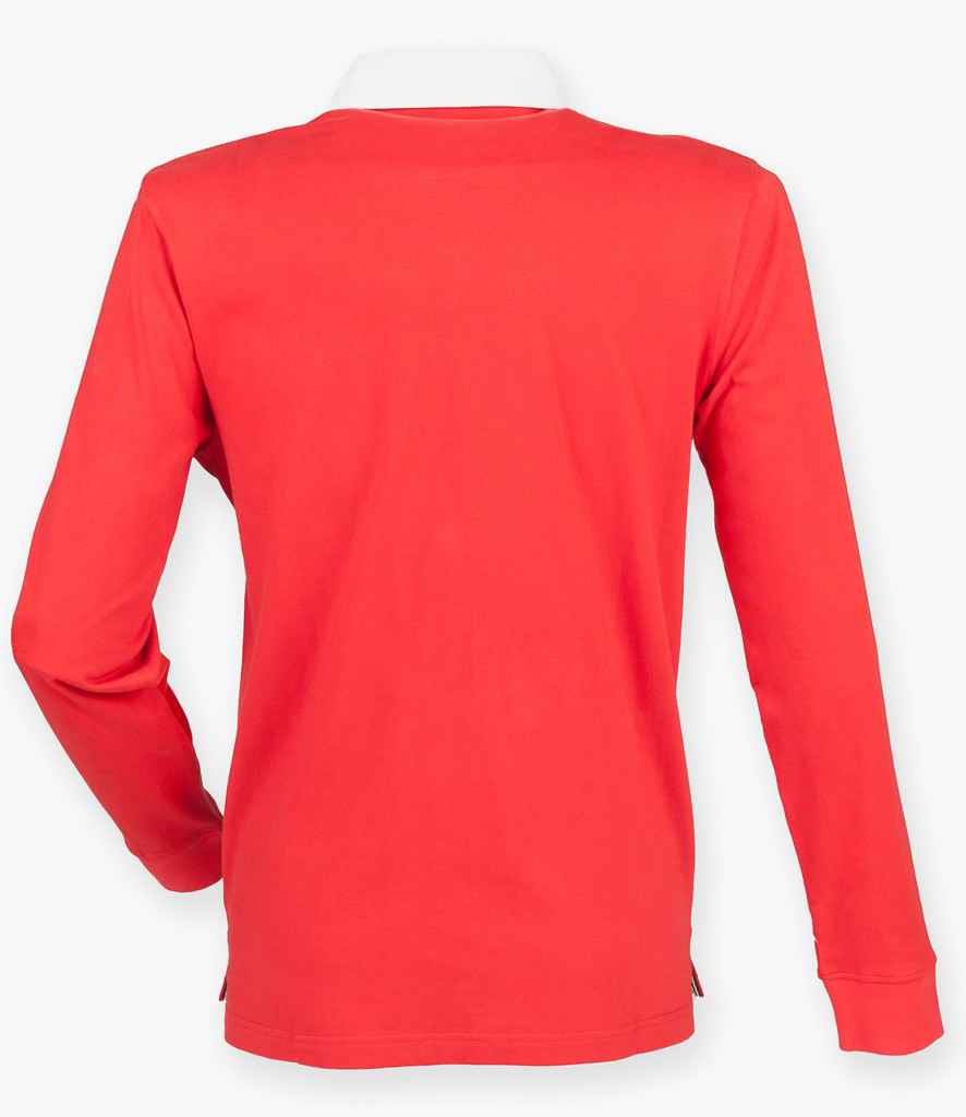 Front Row Premium Superfit Rugby Shirt in by Front Row — Custom branded clothing by Print Press, featuring premium embroidery produced in our specialist print lab in the UK.