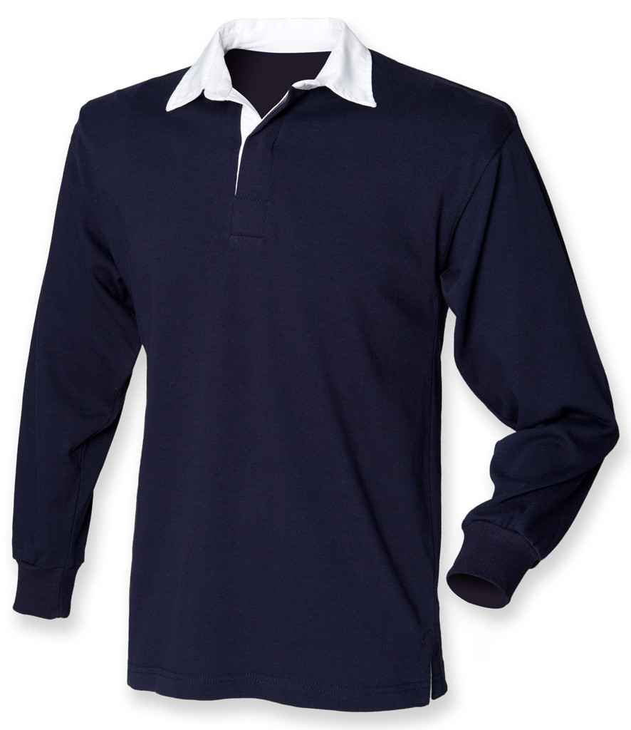 Front Row Kids Classic Rugby Shirt in by Front Row — Custom branded clothing by Print Press, featuring premium embroidery produced in our specialist print lab in the UK.