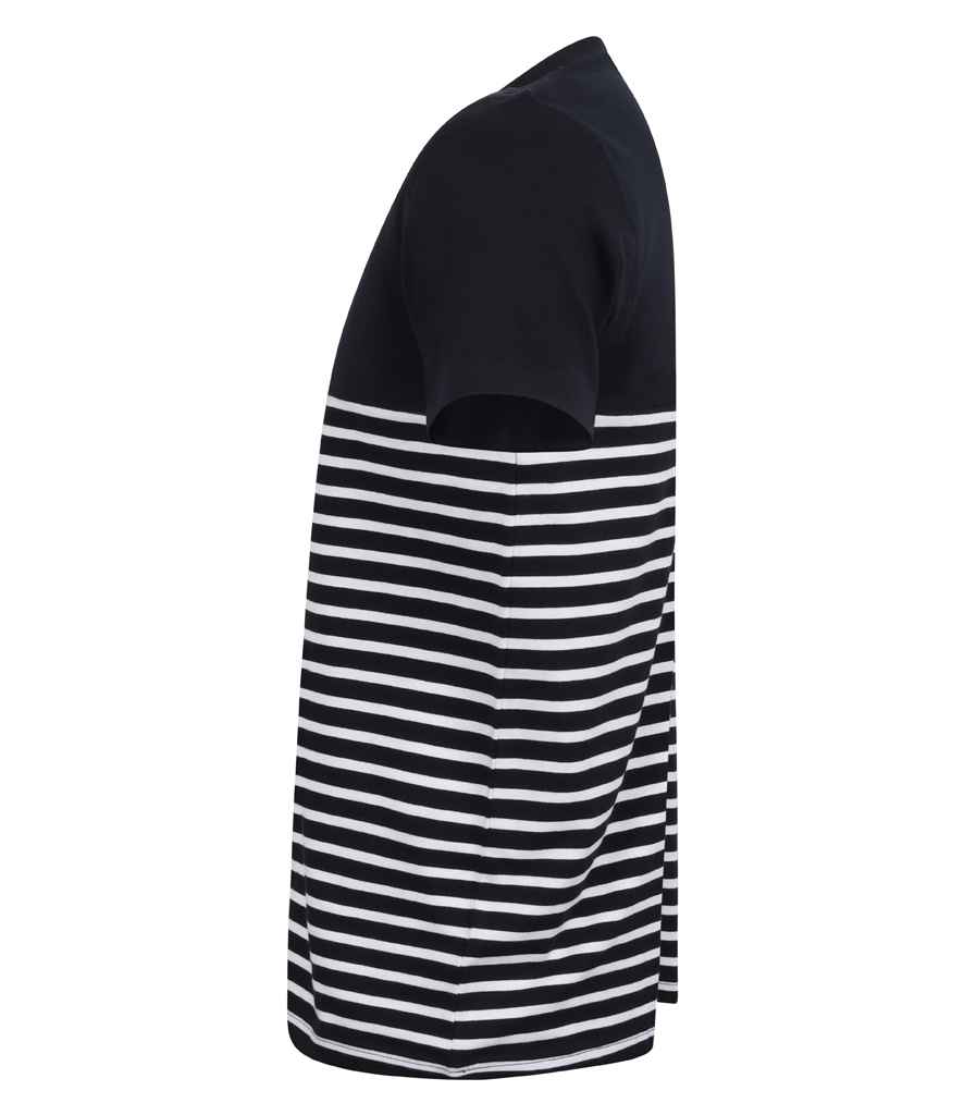 Front Row Unisex Breton Striped T-Shirt in by Front Row — Custom branded clothing by Print Press, featuring premium embroidery produced in our specialist print lab in the UK.
