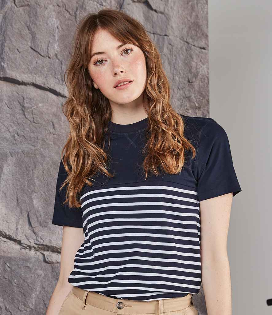 Front Row Unisex Breton Striped T-Shirt in by Front Row — Custom branded clothing by Print Press, featuring premium embroidery produced in our specialist print lab in the UK.
