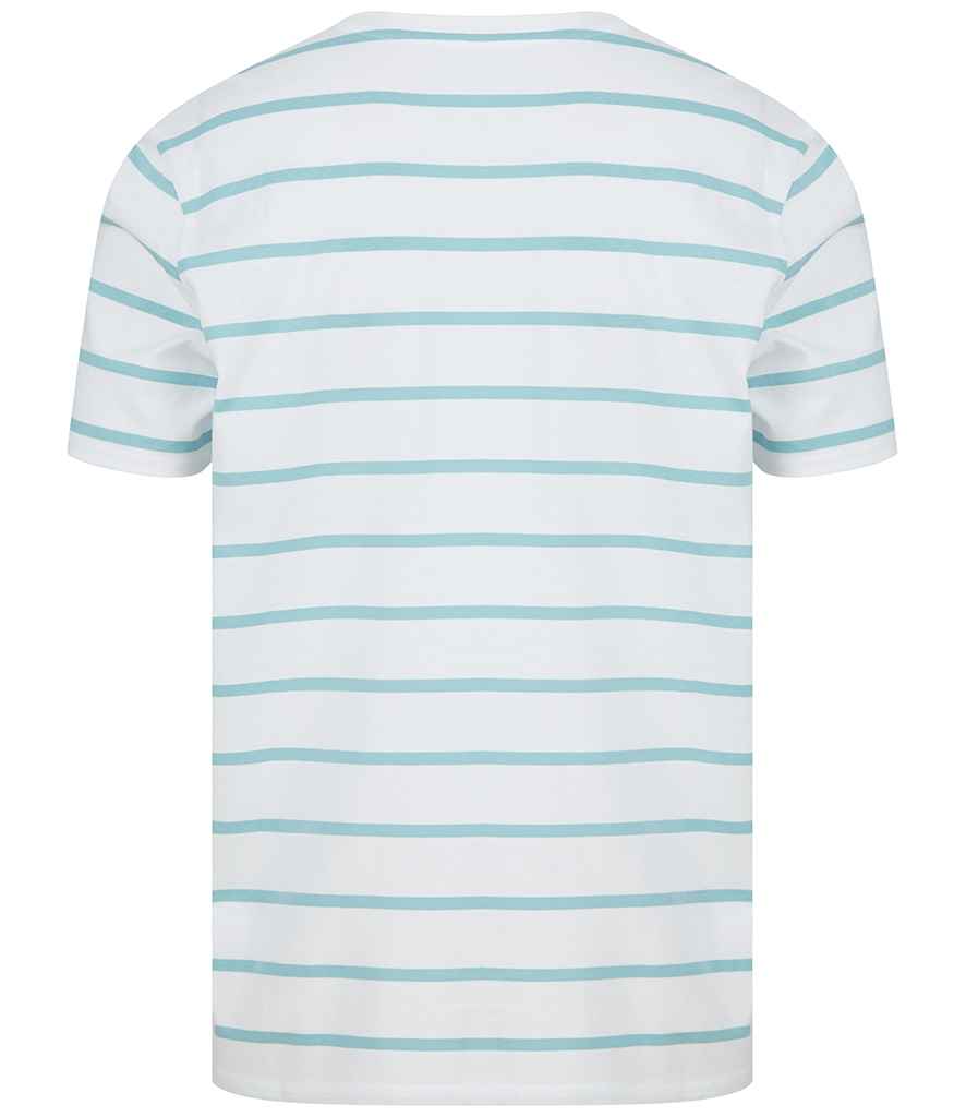 Front Row Striped T-Shirt in by Front Row — Custom branded clothing by Print Press, featuring premium embroidery produced in our specialist print lab in the UK.