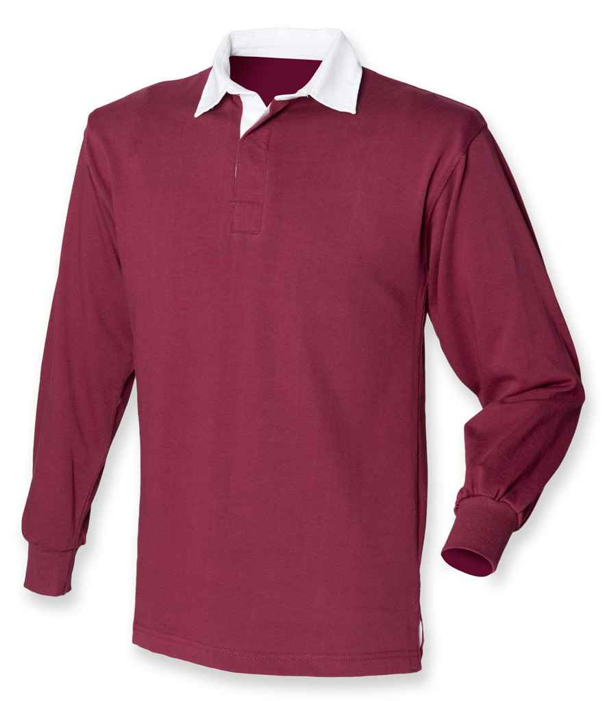 Front Row Original Rugby Shirt in by Front Row — Custom branded clothing by Print Press, featuring premium embroidery produced in our specialist print lab in the UK.