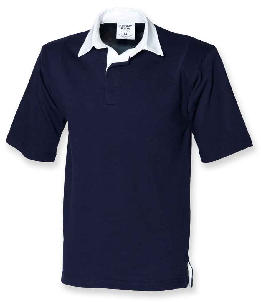 Front Row Short Sleeve Rugby Shirt in by Front Row — Custom branded clothing by Print Press, featuring premium embroidery produced in our specialist print lab in the UK.